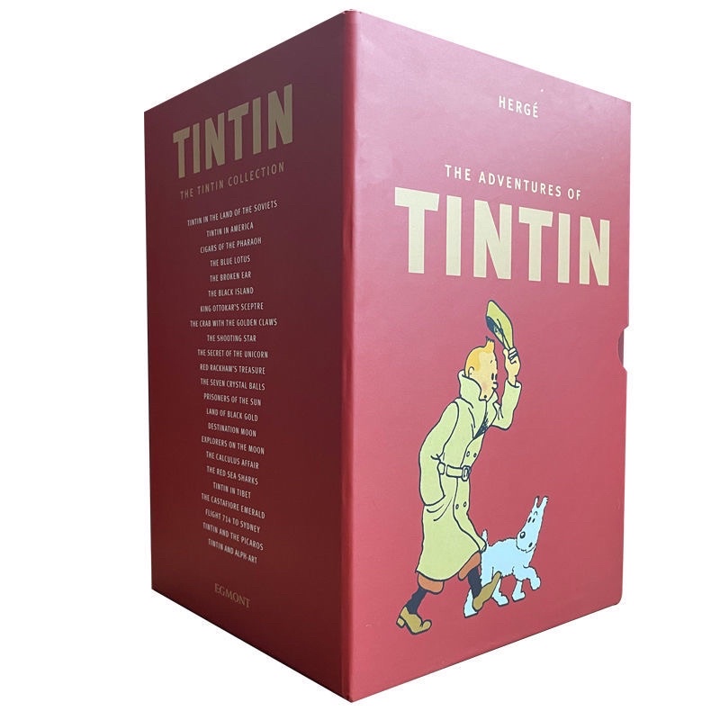 Featured image of (8books hardcover) English Original The Adventures Tintin Slipcase Collection 1-8 Full Set of Children's English Comics