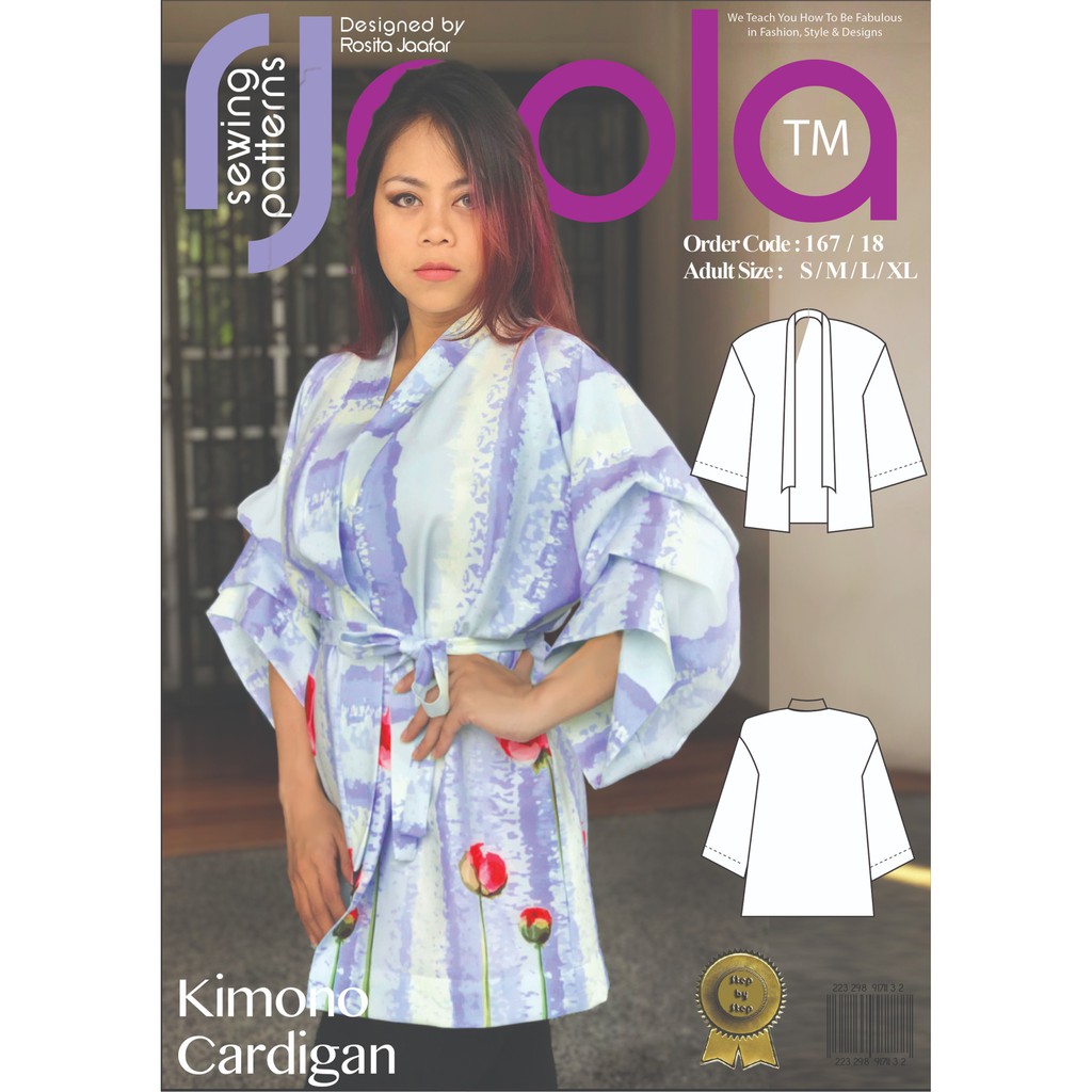 Buy Pola Baju Rjpola 167 18 Kimono Cardigan Seetracker Malaysia