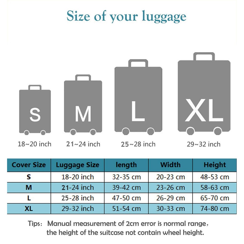 24 luggage size in cm