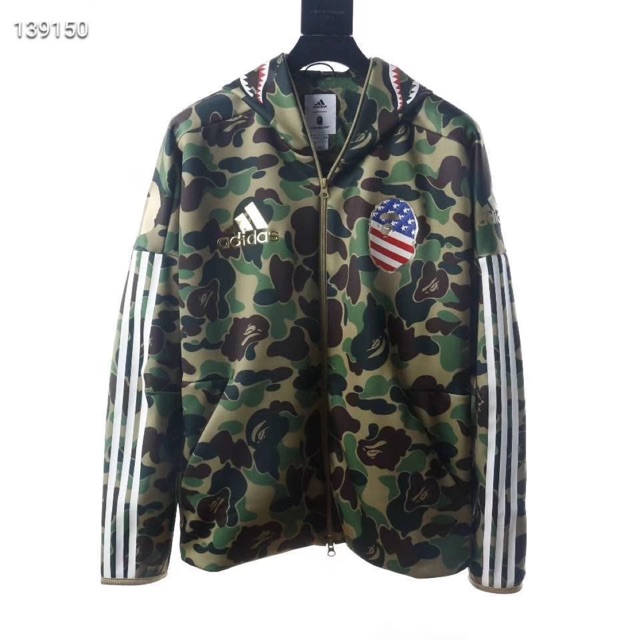 bape x adidas camo jacket