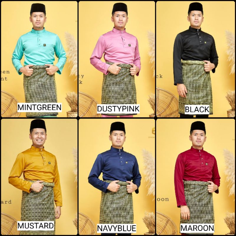 Xs 3xl Baju Melayu Lelaki Dewasa Cekak Musang Plussize Baju Melayu Raya Murah Pearl Skin 