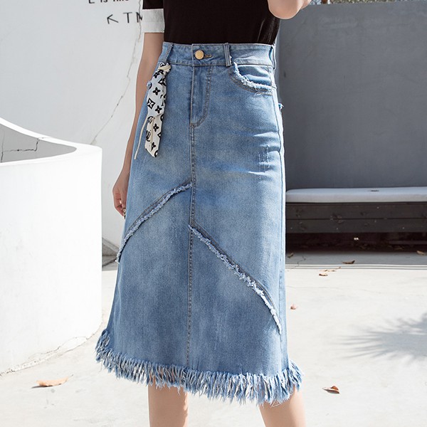 korean jean skirt