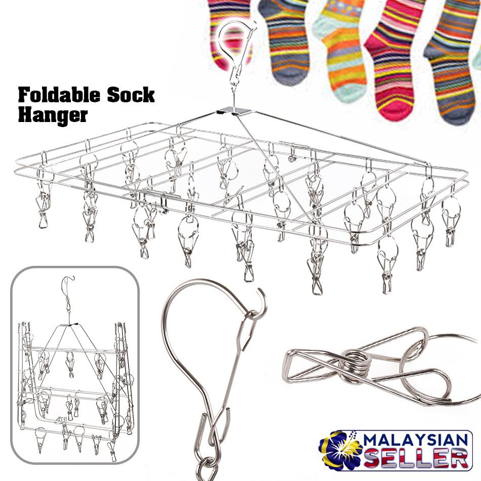 sky Foldable Sock Laundry Hanger Shopee Malaysia