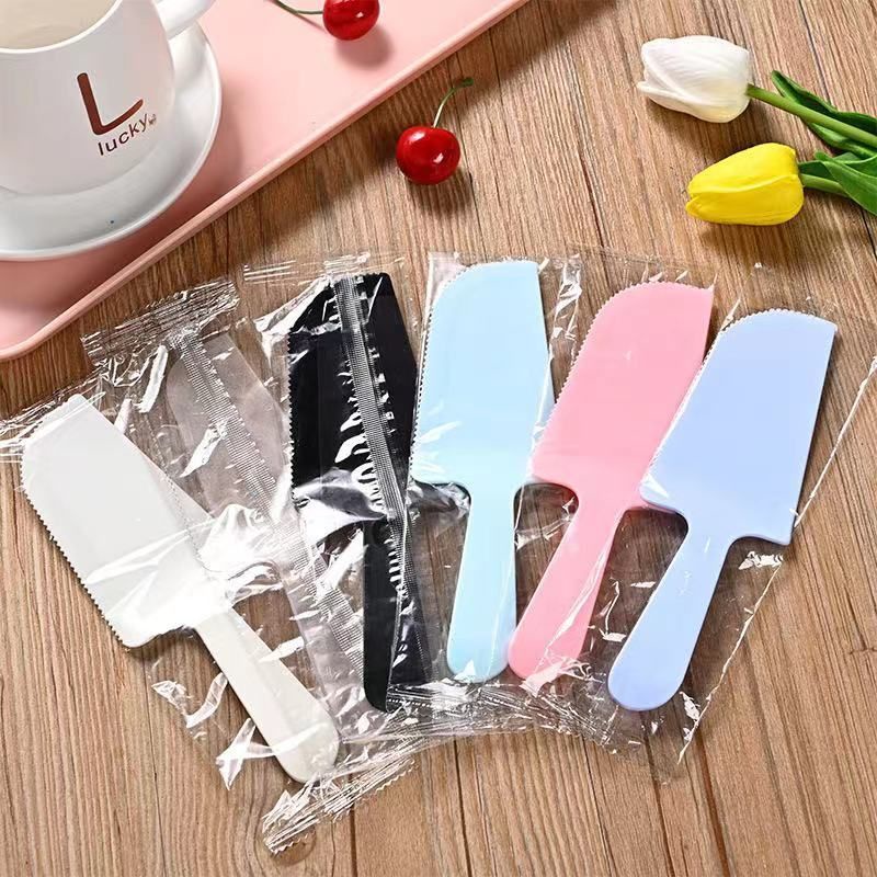 RORA - (1 Pcs) Cake Bread Knife Cutter Disposable Extra Thick 100% BPA FREE individual packaging Pisau Potong kek