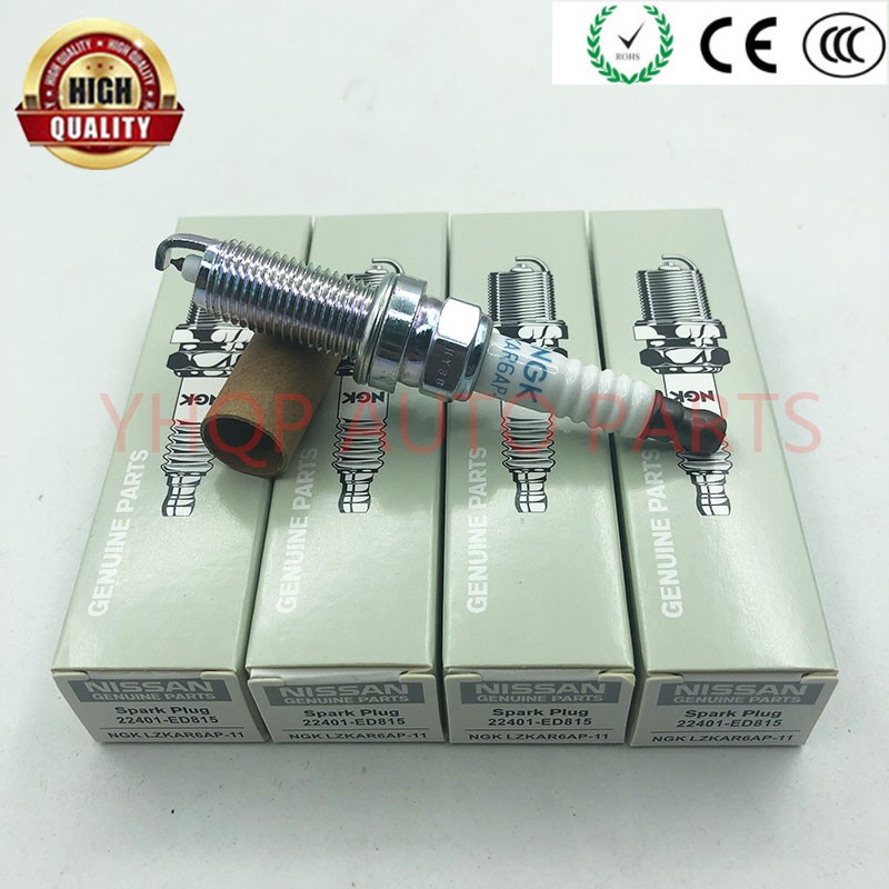 4PCS NISSAN NGK LZKAR6AP-11 Iridium spark plugs for Almera Livina Latio ...