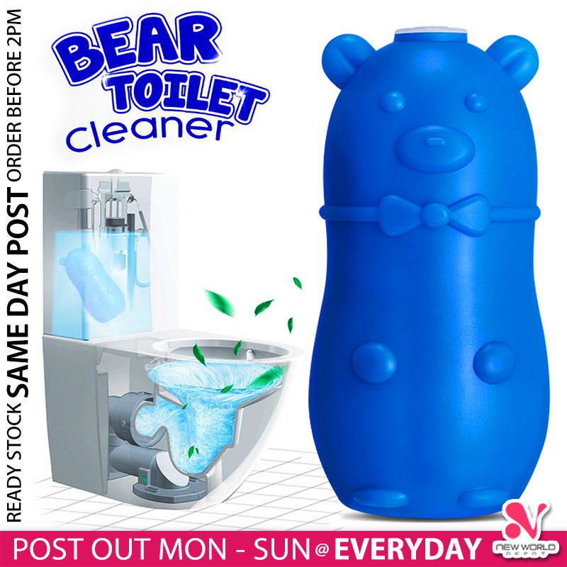 《 》Powerful Portable Eco Friendly Blue Bear Toilet Flush Bowl Cleaning Liquid Membersihkan Tandas 厕所清洁剂