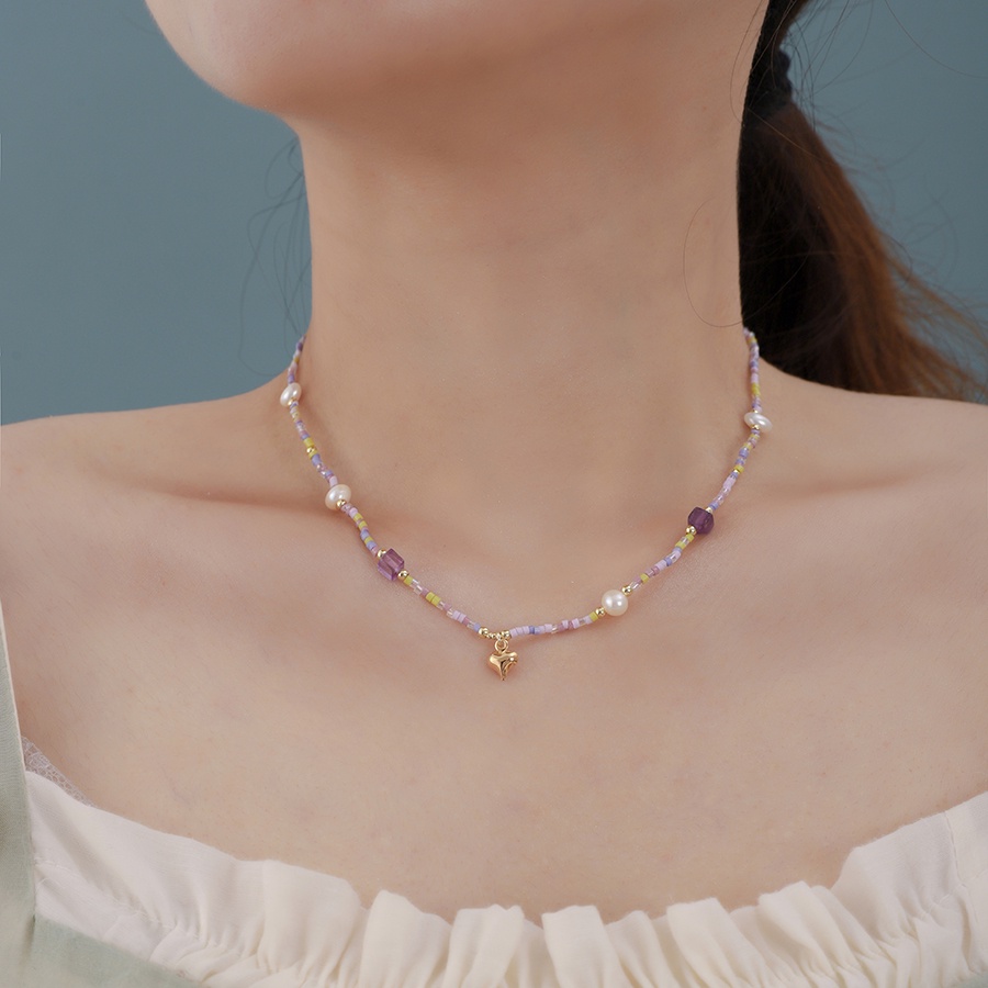 Shilijian [Ini ~ Liao yang tampan ~ Saya ingin menyimpannya untuk diri saya sendiri] Kalung mutiara air tawar kristal ma