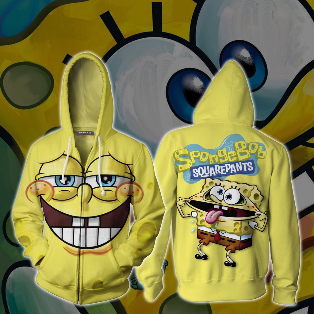 3D SpongeBob SquarePants Anime Printed Hoody Fashion Cosplay Jacket  Sweatshirts | Shopee Malaysia