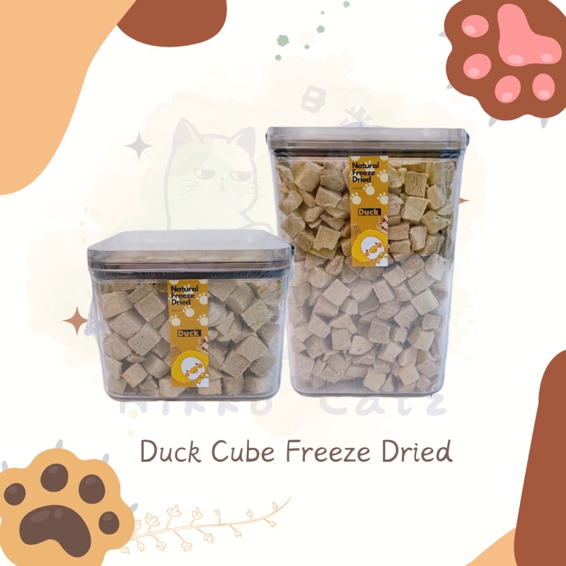 NikkoCatz Freeze Dried Cat Snack (Duck Cube) / Makanan Kucing Murah