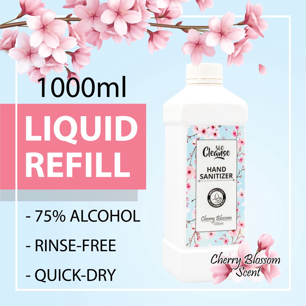 Cleanse360 Cherry Blossom Scent Hand Sanitizer 75% Ethanol Alcohol ...