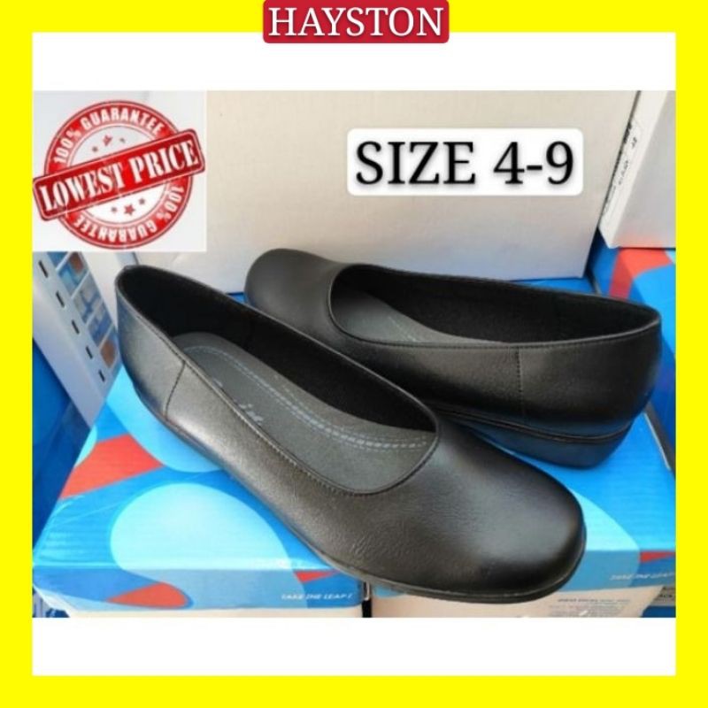 KASUT FORMAL PEREMPUAN HITAM PVC / KASUT KULIT OFFICE & SEKOLAH (HIGH ...