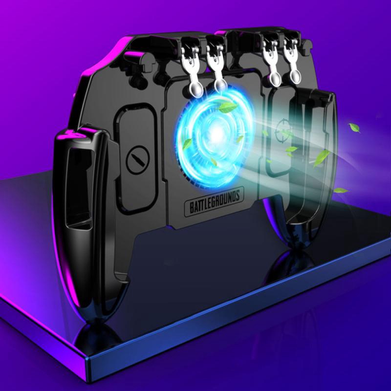 M11 Six Finger Pubg Game Controller Gamepad Trigger Shooting Free Fire Cooling Fan Gamepad Joystick For Ios Android Mobile Phone Shopee Malaysia