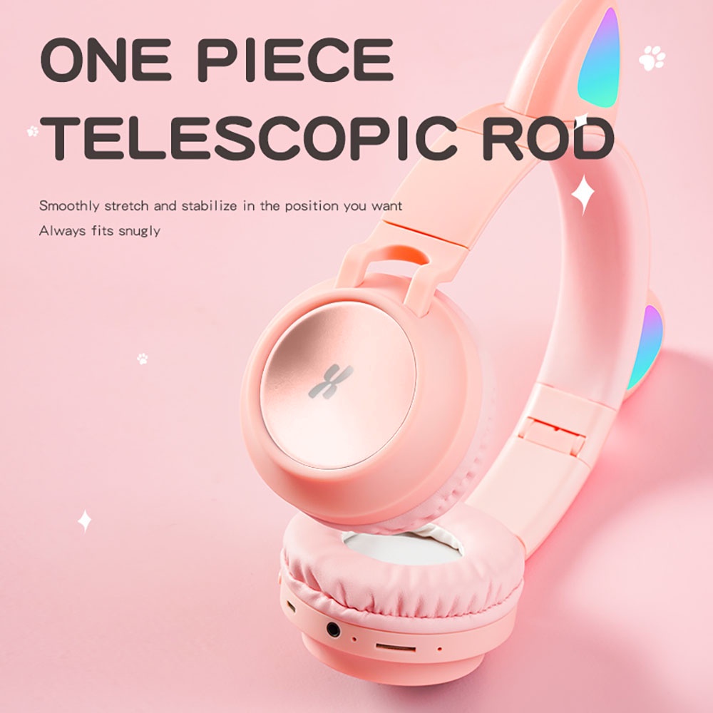 Plextone xMowi C1 Bluetooth Earphones Cat Ear Design RGB Flash Lighting