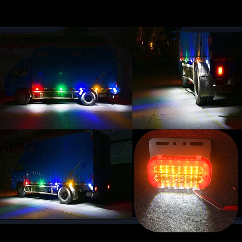 Essential Quality 1PCS 24V LED Truck Trailer Lorry Side Marker Lights Car External Signal Indicator Lamps Warning Tai...
