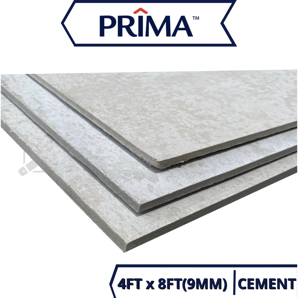 PRIMA Flex Fibre  Cement Board 4ft x 8ft 9MM Papan  Cement 