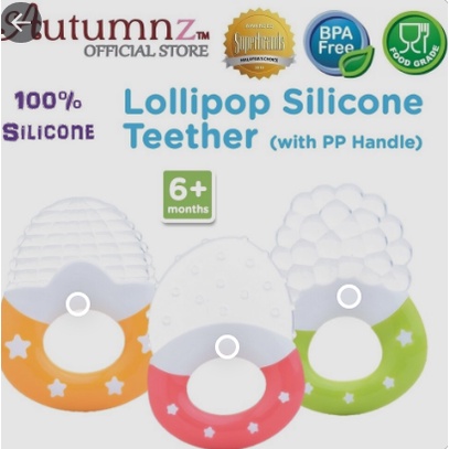 Autumnz Lollipop Silicone Teether ( with PP handle ) 6m+