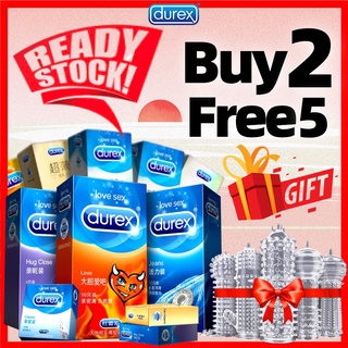 ORI Durex Condom Invisible Real Feel Extra Time Dotted Ribbed Mutual climax  All Ready Stock Shipping From Malaysia