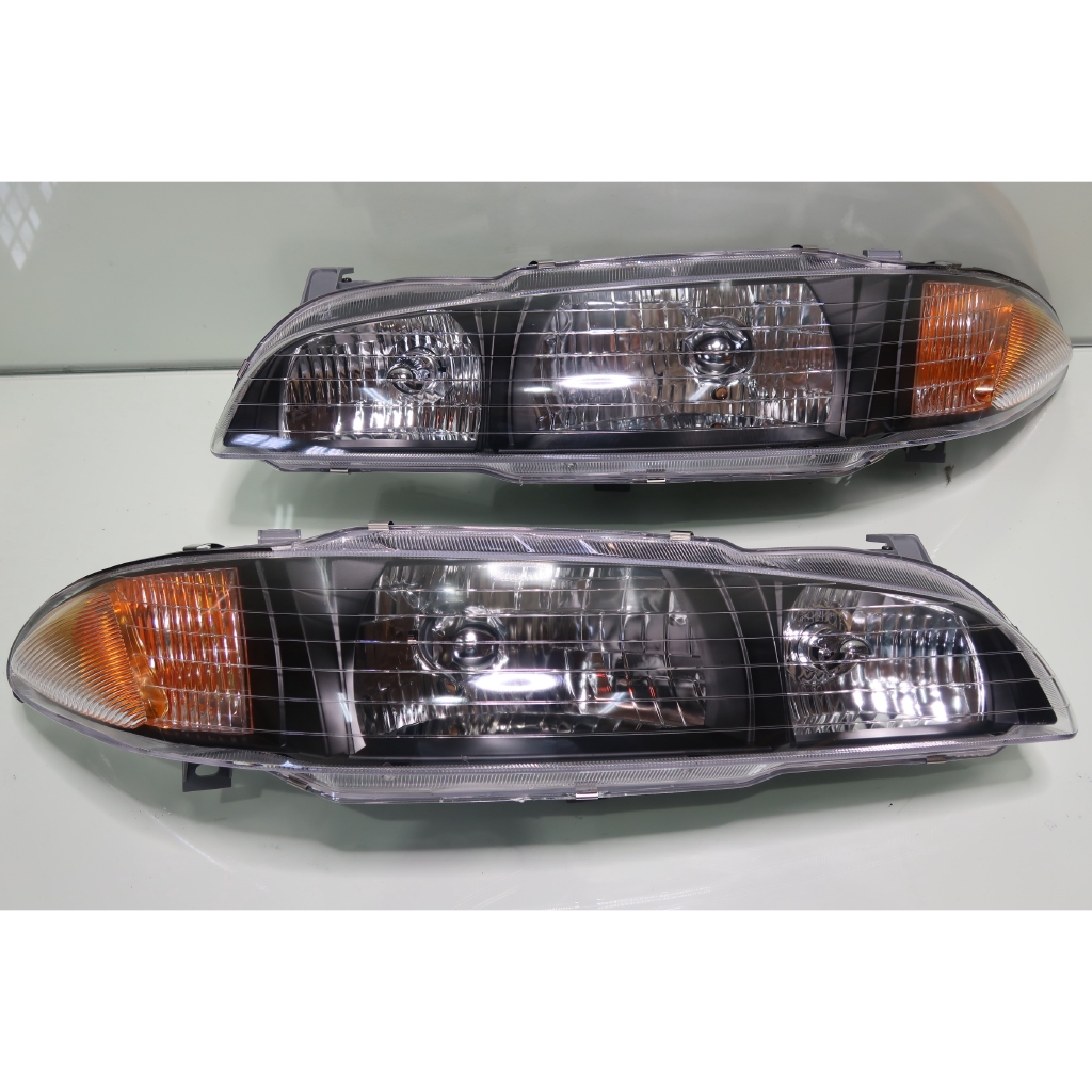 New Proton Perdana  V6 Black Housing Front Headlights Head 