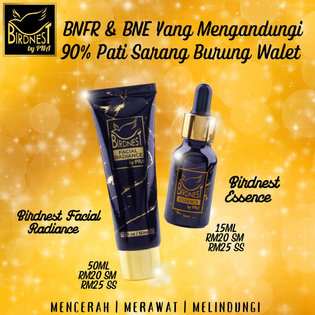 Original Bne Bnfr Birdnest Essence Facial Radiance By Pna Label Baru Berkotak Shopee Malaysia