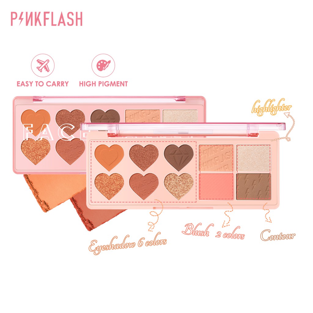Pinkflash OhMyLove Multiple Face Palette Eyeshadow Blush Highlighter