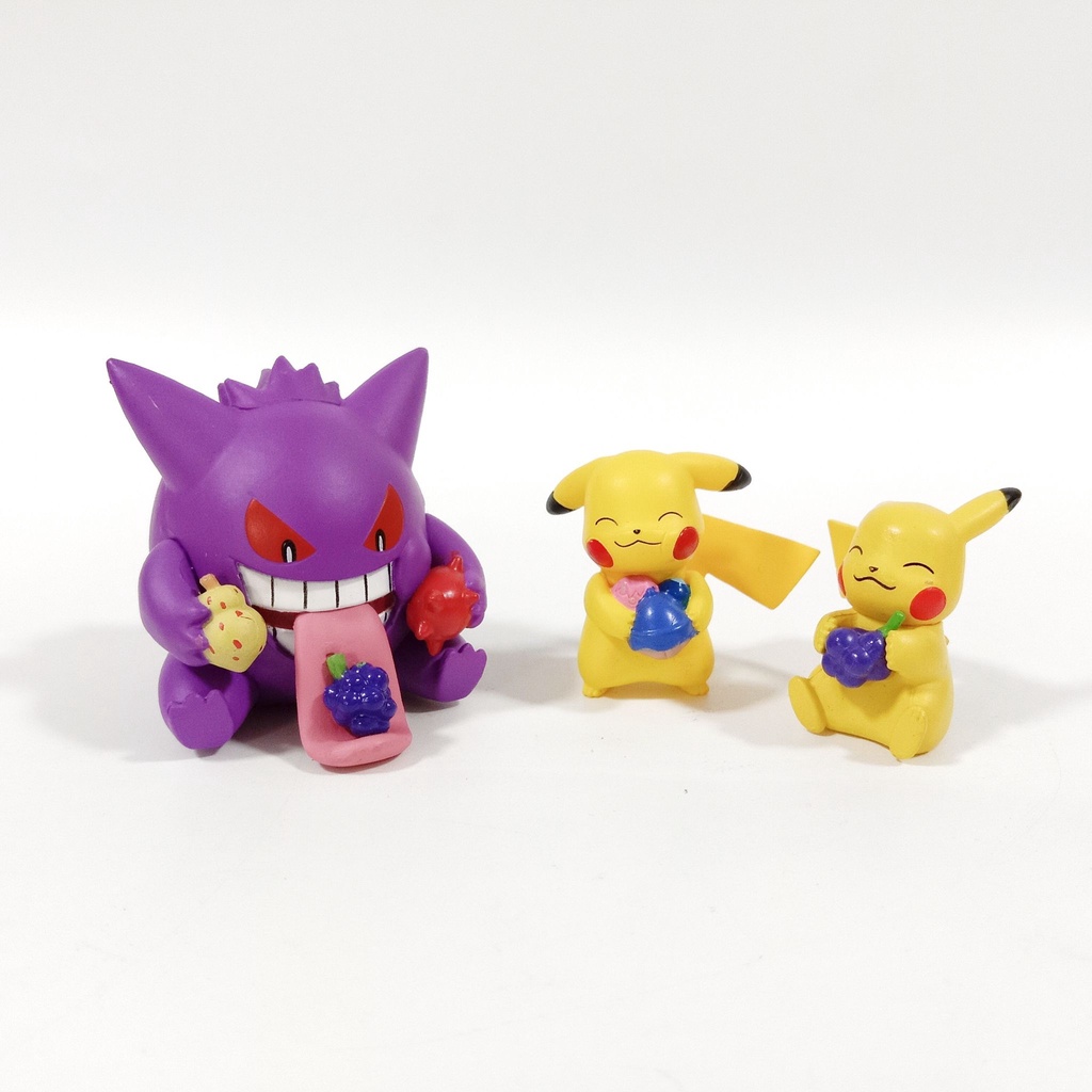 TAKARA TOMY Pokemon Manpuku Pakupaku Mascot Okawari Pikachu Gengar ...