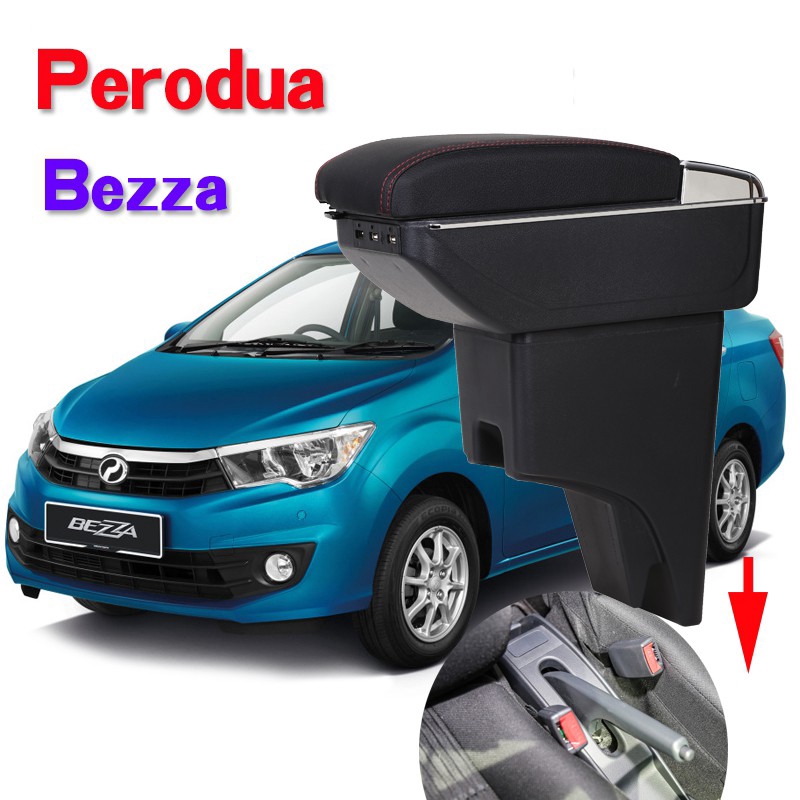 Perodua Bezza Adjustable Armrest Box Arm Rest Central Cup 