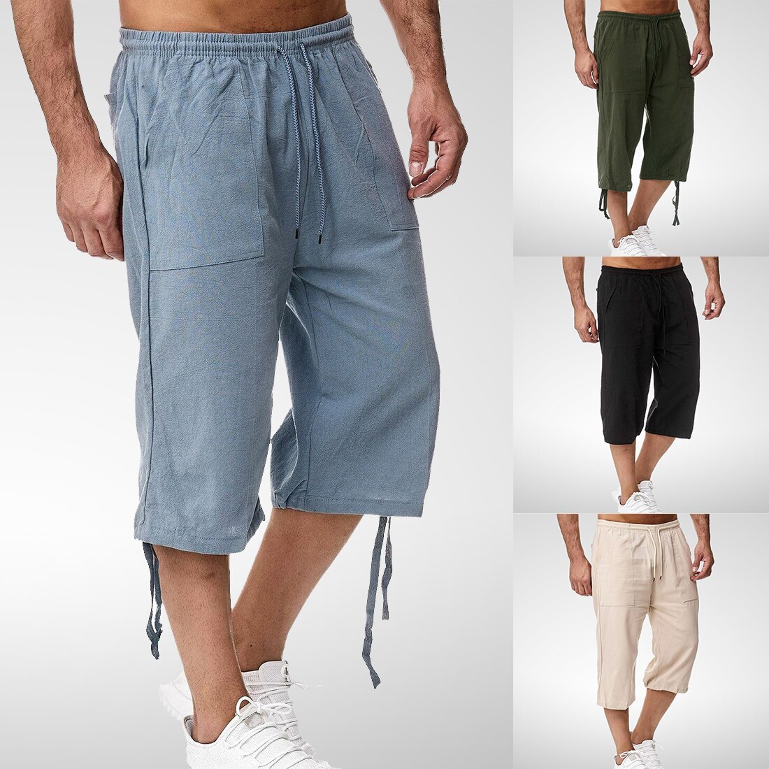 linen cargo pants mens