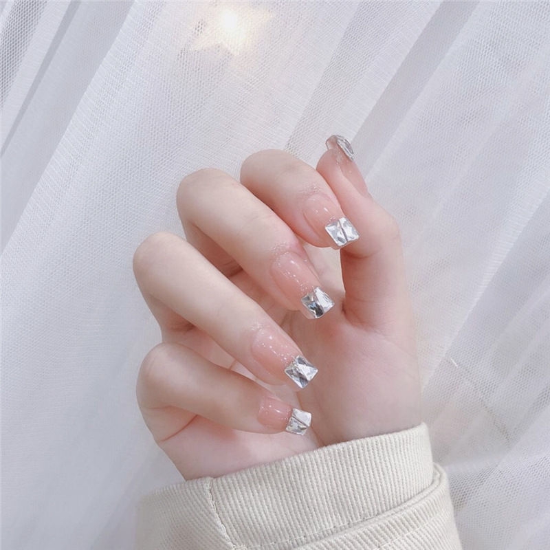 Featured image of post Light Pink Long Square Nails - Plus, it&#039;s super simple to diy.