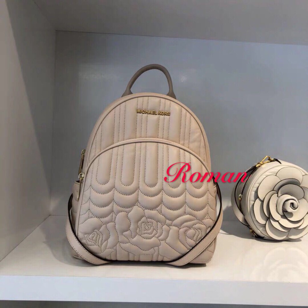 michael kors backpack with roses