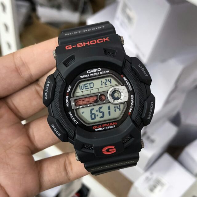 最大57％オフ！ カシオ 腕時計 G-SHOCK G-9100 ガルフマン 黒 USED