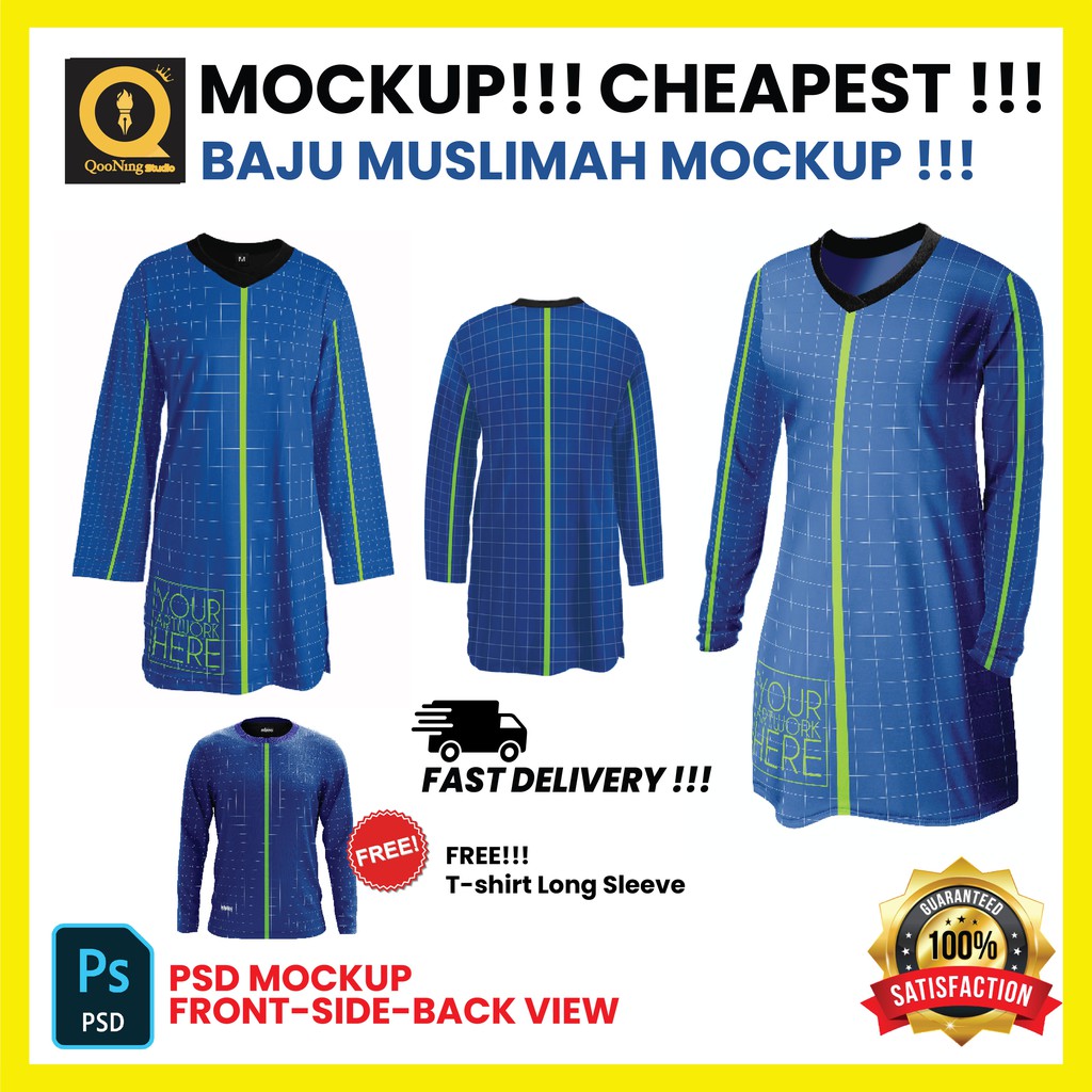 Download Mockup Baju Muslimah Mockup Murah Shopee Malaysia