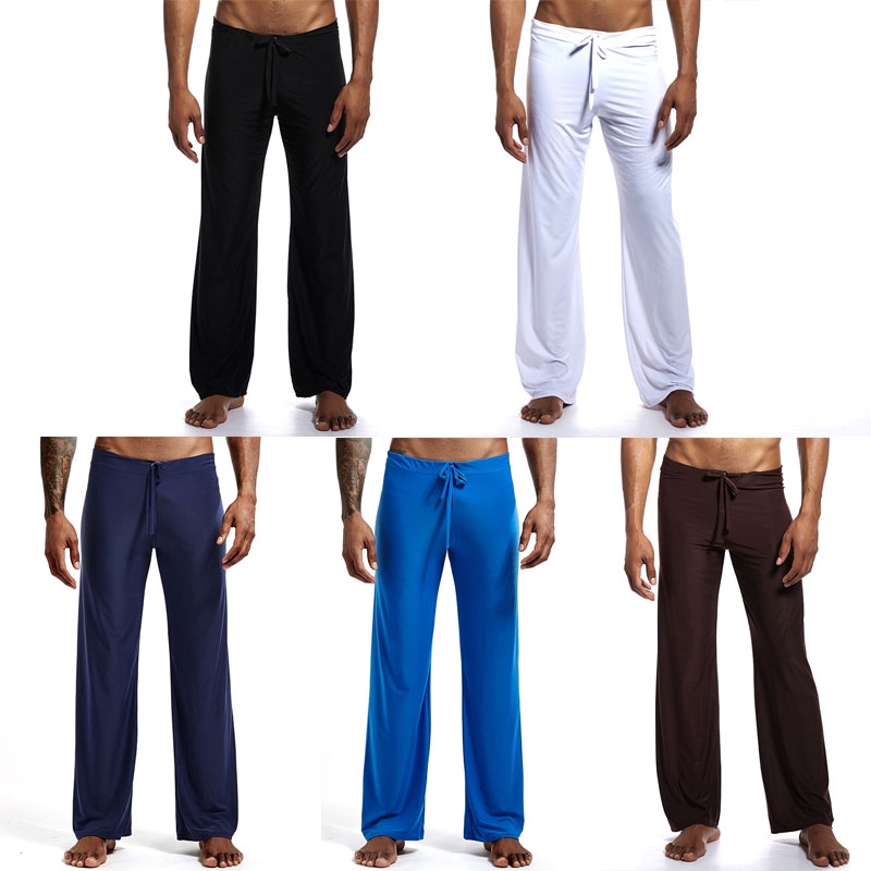 Men's Sleep Bottoms Casual Trousers Soft Comfortable Male Pajamas ...