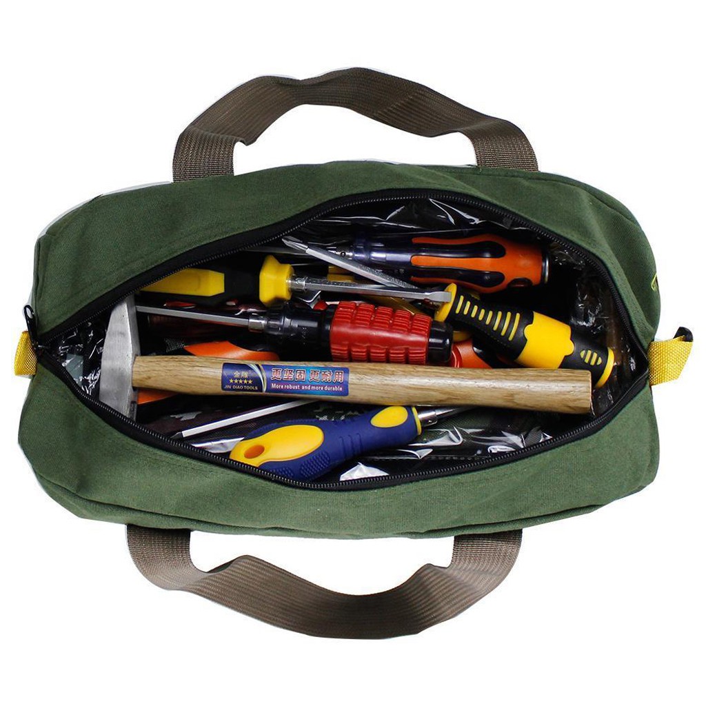 Canvas Zipper Bag Small Hand Tool Pouch Tote Bag Organizer Storage Bag 12"-16"