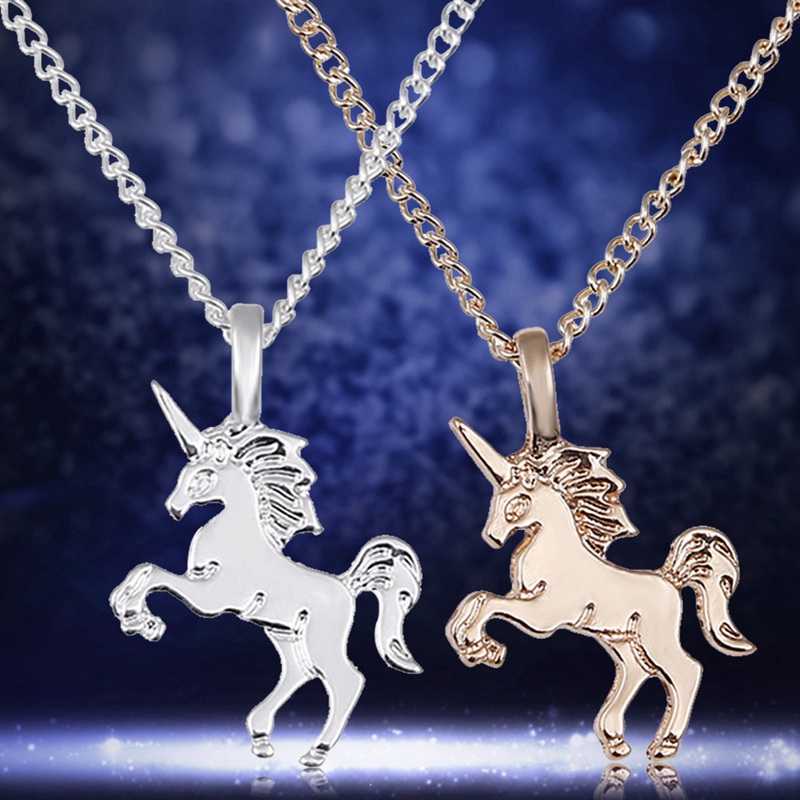 Mythical Magical Ename Horse Animal Charm Pendant Necklace Jewelry Women Gift 