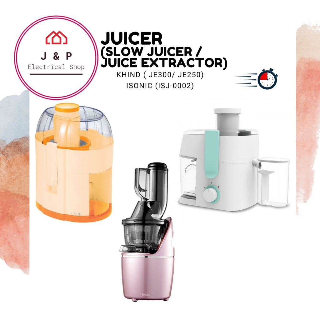 💥Juicer (Juice Extractor / Slow Juicer) Khind /Isonic (果汁搅拌机 💥 [ READY STOCK 现货]