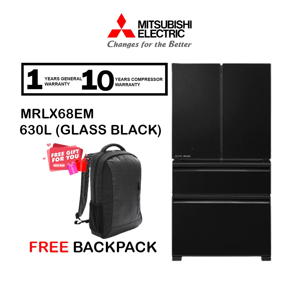 Mitsubishi Side by Side Fridge Refrigerator MRLX68EM Grande French