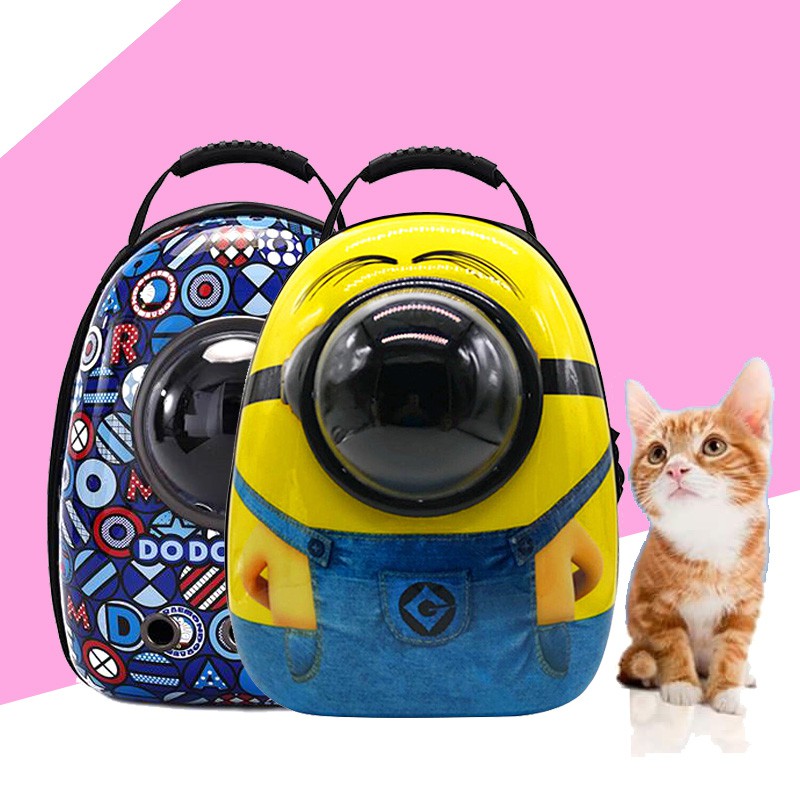 cat backpack bubble window