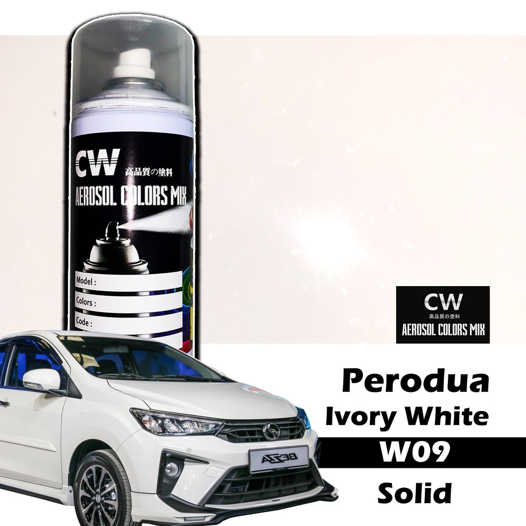Ivory White W09 Perodua Myvi Axia Alza Viva Touch Up Paint Aikka Cw Spray 370ml è¡¥æ¼ Putik Perodua Shopee Malaysia