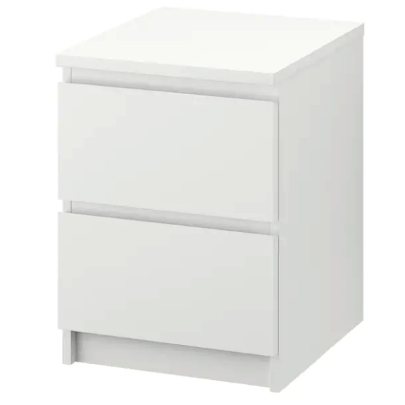 Original Malm Chest Of 2 Drawers Bed Side Table 40x55cm