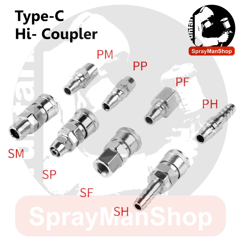 Tools Coupling PH PF PM SH SF SM Compress Air Hi Coupler Pneumatic Air