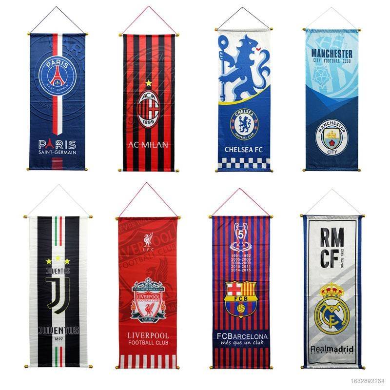 F.C. Flag Liverpool Paris Saint-Germain Chelsea Flag Interior Decor Bar Fashion Home Ornaments Accessories Props 93CM