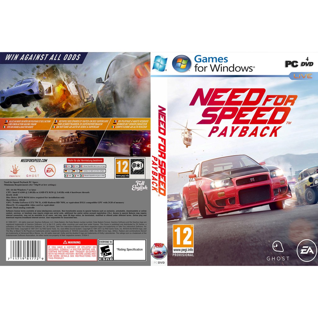 Need For Speed Payback Pc Offline Dvd Installation Shopee Malaysia