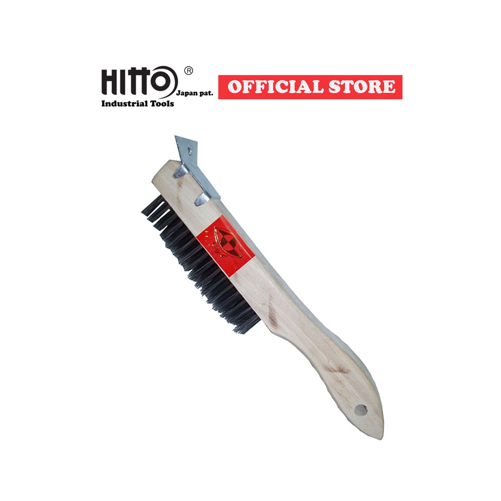 [100] EYE brass Hand Brush / Brass Coated / S/Steel with scraper Berus