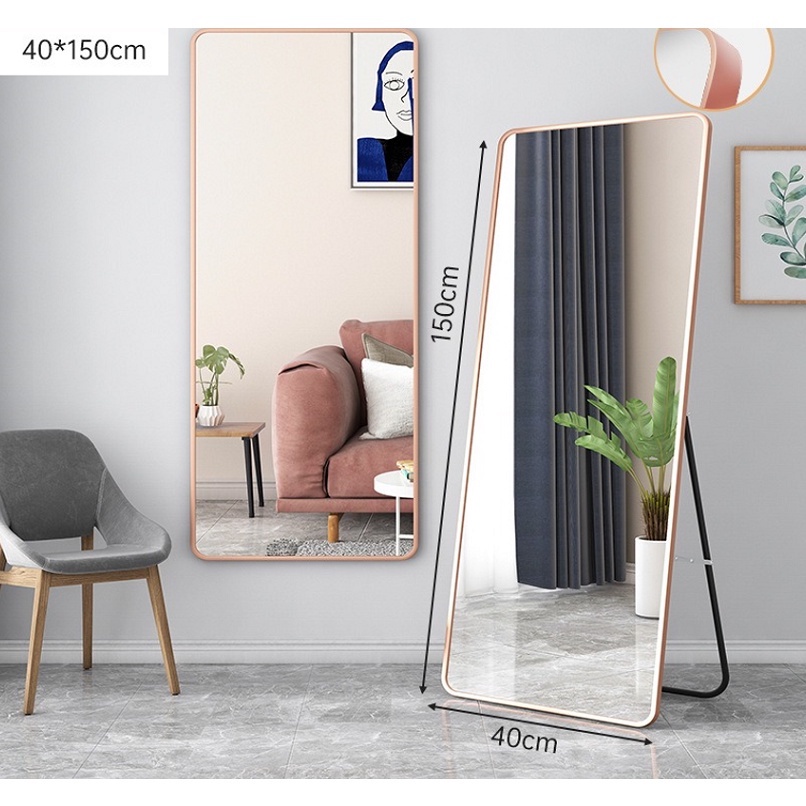 [READY STOCK] Curved Stand Mirror Full Body OOTD Modern Nordic ...