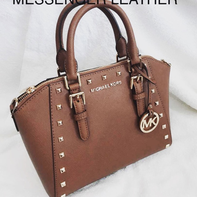 michael kors md messenger leather