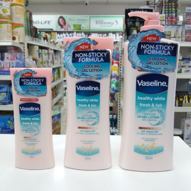 vaseline lotion cooling