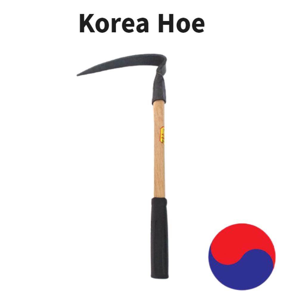 Hoe Wooden Handle Garden Farm Hoe / Korean garden hand tool / garden