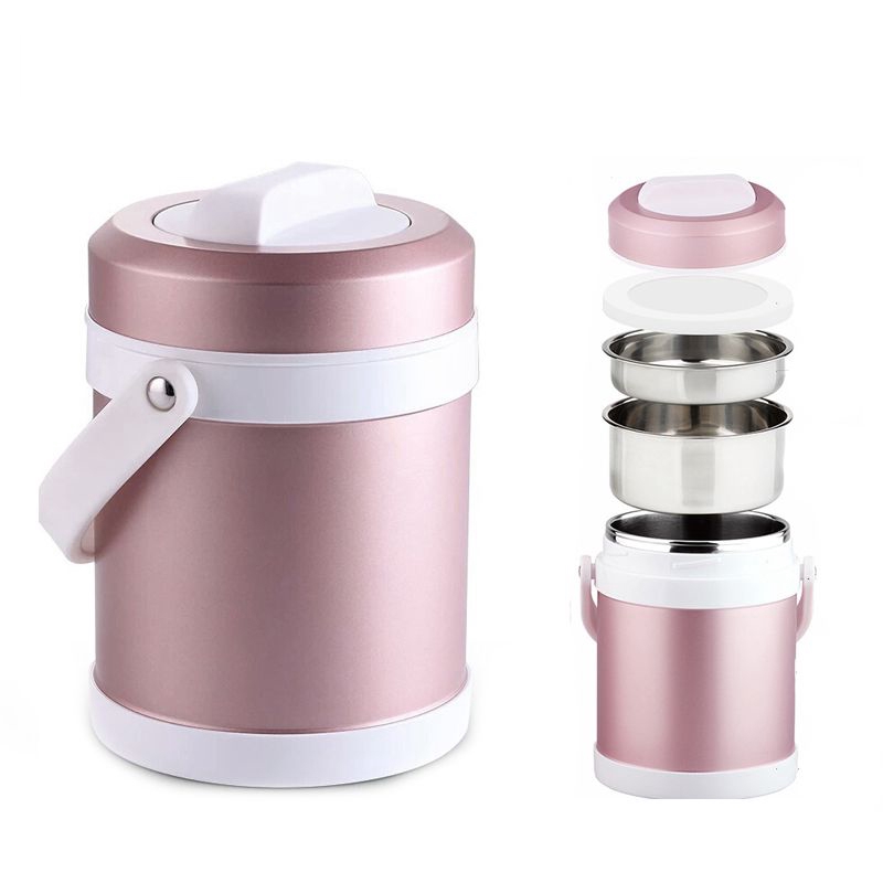 2.2l Long-lasting Insulated Lunch Box Stainless Steel Food Thermos 3 