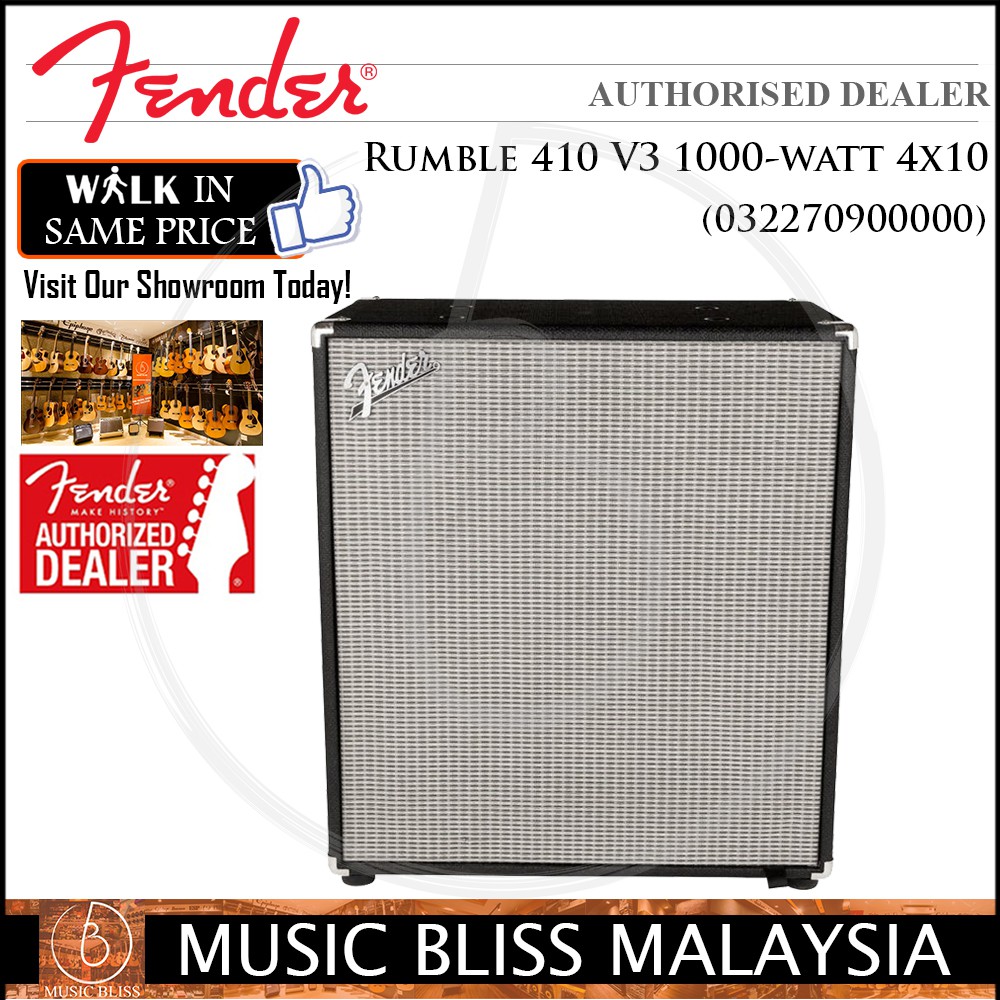 Fender Rumble 410 V3 1000 Watt 4x10 Bass Speaker Cabinet Shopee