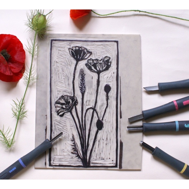 LINO BOARD CARVING BLOCKS THICK 3MM A5 Lino Board for print